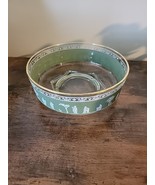 Large Vintage Wedgwood Glass Jeanette Green Jasper Round Fruit Bowl