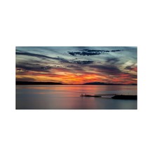 Sunset Pier Artwork By Pierre Leclerc, 24 By 47-Inch Canvas Wall Art.. - $169.99