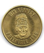 HEJAZ TEMPLE Win Kennedy Potentate 1980 Brass Token / Coin SHRINERS Maso... - $13.76 CAD