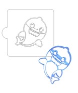 Daddy Shark Cartoon Stencil And Cookie Cutter Set USA Made LSC2449 - $8.27 CAD
