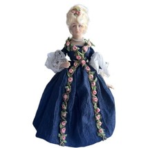 Dollhouse Miniature 1:12 Elizabeth Staryk Woman Female Doll Blonde Blue Gown 6&quot; - £92.17 GBP