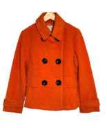 $298 Talbots Wool Blazer Petite 12 Orange 12P VINTAGE Double Breasted Ja... - $177.91 CAD