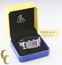 Jacob &amp; Co.Acciaio Inox &amp; Diamante Angel Quarzo Orologio W/Scatola &amp; Certificato - £4,272.53 GBP