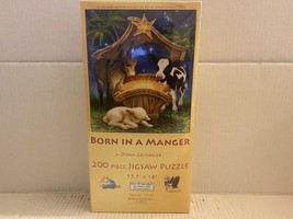 Born In A Manger 200 Pc. Jigsaw Puzzle Christmas Holiday Donna Gelsinger... - $39.59