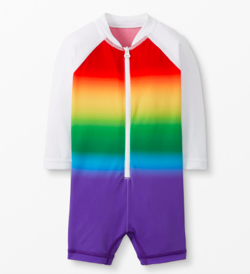 NWT HANNA ANDERSSON Rainbow Sunblock Rash Guard Suit Swimsuit Sz 12-18 months - $19.19