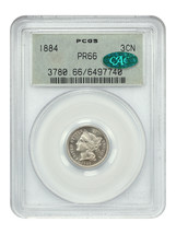 1884 3CN PCGS/CAC PR66 (OGH) - $1,018.50