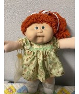 RARE Vintage Cabbage Patch Kid Girl Red Poodle Single Pony Green Eyes HM... - $475.00
