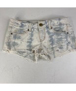 American Eagle Womens Cut Off Jean Shorts Size 0 Bleached Light Washed D... - £10.17 GBP