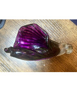 DAVID SMITH BLOWING SANDS Purple Amethyst HAND BLOWN Conch SHELL ART GLASS - $56.26