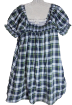American Eagle Womens Small S Plaid Top Shirt Blouse Short Sleeve Irish Relaxed - £7.64 GBP