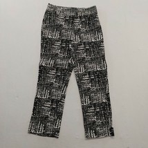Jessica Women&#39;s Dream Fit Ankle Pants Size 6 Black White Patterned Rayon... - $7.92