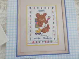 Bucilla ABC/123 BUNNY SAMPLER Counted Cross Stitch COMPLETE Kit #40348-9... - £4.79 GBP
