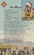 Native American Anna Stevenson Poem New Mexico NM Postcard D09 - £2.34 GBP