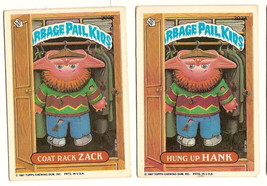1987 Garbage Pail Kids Cards Series 8 303a Hung Up Hank / 303b Coat Rack Zack - $4.83
