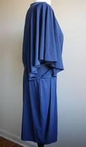 NWT Vince Camuto M Blue Asymmetrical Flutter Sleeve Drape Blouson Dress $98 - $30.40