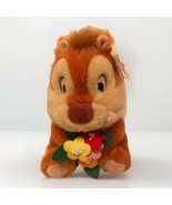 DISNEY Chip And Dale DALE Chipmunk Holding Flowers Plush Stuffed Toy New... - $417.20 MXN