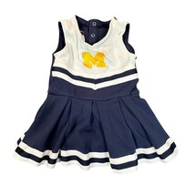 University of Michigan Cheerleader Dress Girls 6-9 Month Blue White Yellow - $11.99