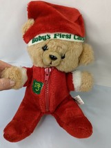 Enesco Babys First Christmas Bear Plush 9 Inch 1983 Stuffed Animal Toy - $12.95