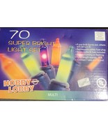 Hobby Lobby 70 Count Super Bright Light Set ORANGE GREEN PURPLE Hallowee... - $49.50