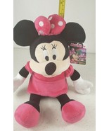 Disney Junior 10” MINNIE MOUSE Stuffed Plush Pink Coin Piggy Bank New - £16.50 GBP