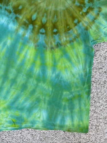 NEW Gildan Men’s Lime Green Teal Spiral Ice Tie Dye Short Sleeve Shirt 2XL Item image 5