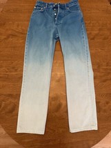 Zara Womens Jeans Ombre Fade Out Wash Mid Rise Straight Leg 4 Button Fly - $23.76