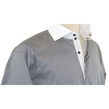 Men Shirt J.Valintin Turkey-Usa 100% Egyption Cotton Axxess Style 1R57-01 black image 9