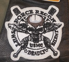 Force Recon Swift Deadly Silent USMC - Military - Iron On Patch       10820 - £7.62 GBP