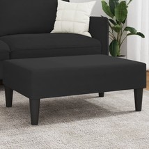Footstool Black Velvet (100% polyester), plywood Compact Durable - $171.49