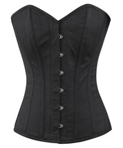 With steel frame spiral victorian gothic corset on Chest Black Cotton - £34.30 GBP+