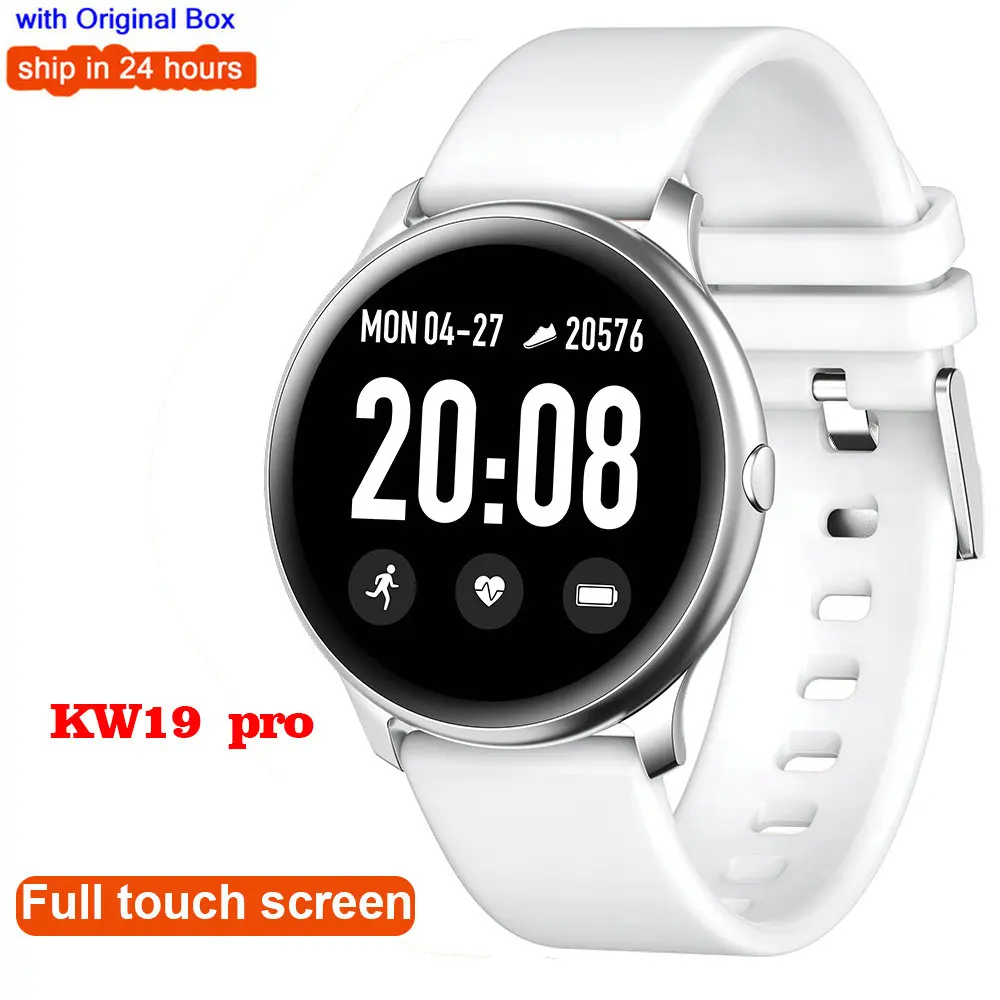 KW19 Pro Smart Watch Men Full Round Touch Screen Heart Rate Monitor Smart  Women - $188.56