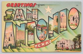 Postcard Greetings From San Antonio Texas Large Letter Metropolitan - £3.55 GBP