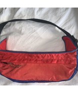 VTG REI Large Fanny Pack Single Zip Sling Belt Bag Red Blue Hiking Campi... - $25.78 CAD