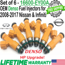 OEM Denso 6Pcs HP Upgrade Fuel Injectors for 2008-2017 Nissan &amp; Infiniti 3.7L V6 - £112.47 GBP