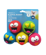 5Pk EMOTICON LATEX DOG TOY - $339.62 MXN