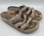 Birkenstock Arizona Womens Sandals Size 38 US 8 Brown Suede Leather 3 Strap - $24.18