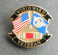 Wwii World War 2 Veteran 1939-1945 Flags Usa Lapel Pin Badge 1.1 Inches - £4.50 GBP