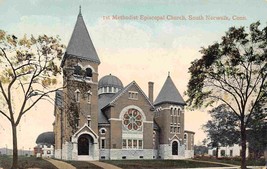 Methodist Episcopal Church South Norwalk Connecticut 1910c postcard - £5.42 GBP