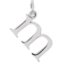 Precious Stars Unisex Sterling Silver Lowercase M Initial Pendant - £28.84 GBP
