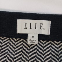 ELLE RN#73277 Women's Black & White Cotton Blend Pull-On Skirt Size Medium image 3