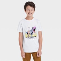 NEW Boys T-Rex Graphic Short Sleeve T-Shirt - Cat &amp; Jack™  XXL (18) HUSKY - £7.84 GBP