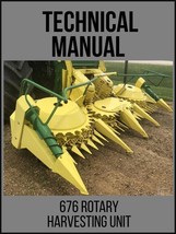 John Deere  676 Rotary Harvesting Unit Technical Manual TM4528 On USB - £14.09 GBP