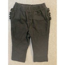 Old Navy Baby Infant Girls Size 3 6 months Pull On Pants Ruffle Bottom Black - £6.86 GBP