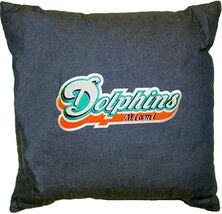 Miami Dolphins Throw Pillow Measures 15 x 15 inches - $12.82