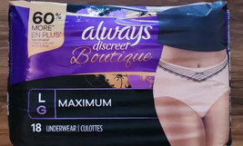 Always Discreet Boutique ~ Size Large ~ Women Incontinence Underwear ~ 1... - £20.66 GBP