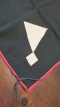  &quot;&quot;Black Card Table - Table Cloth With Ties&quot;&quot; - Vintage - £7.08 GBP