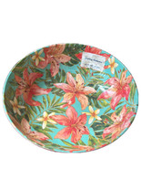 Tommy Bahama Tropical Flowers Hibiscus MELAMINE Large Serving Bowl New - $55.37 CAD