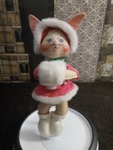 Vintage 1991 Annalee 12&quot; Holiday Rabbit Ice Skating - £34.95 GBP