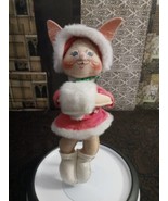 Vintage 1991 Annalee 12&quot; Holiday Rabbit Ice Skating - £35.20 GBP