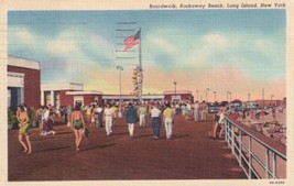 Boardwalk Rockaway Beach Long Island New York NY 1951 Postcard E02 - $2.99